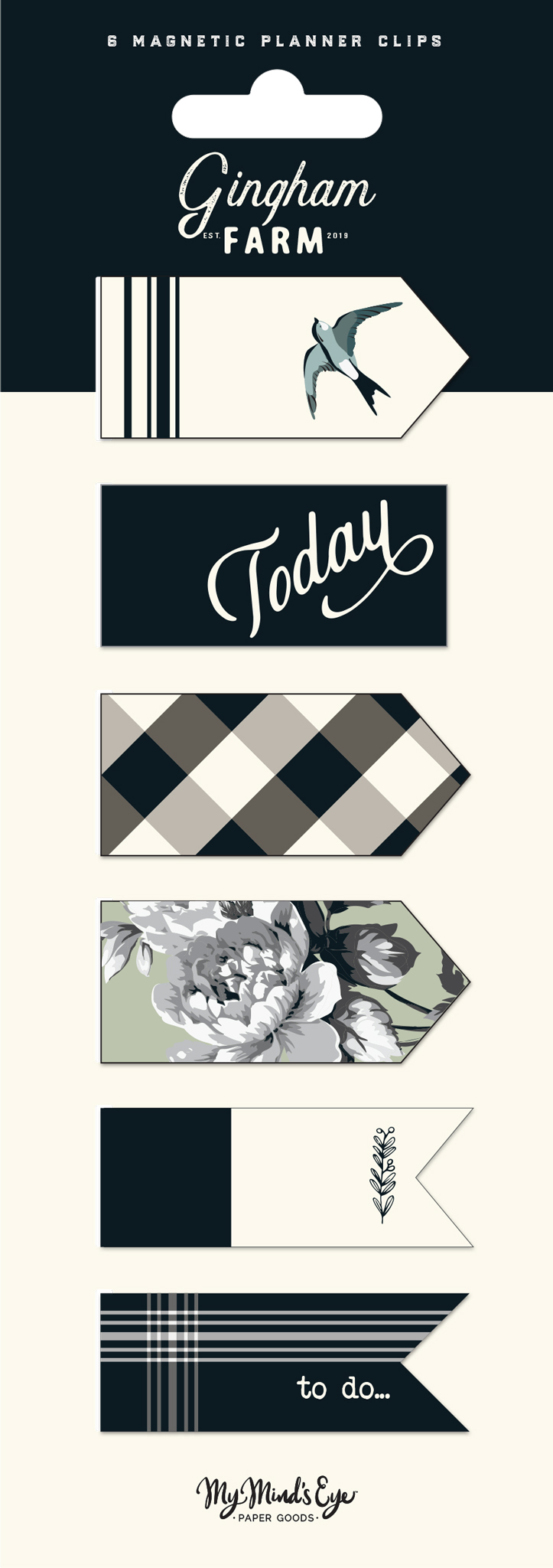 Magnetic Clips - Gingham Farms Collection - My Mind´s Eye Magnetic Clips - Gingham Farms Collection - My Mind´s Eye