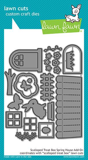 Scalloped Treat Box Spring House Add-on - Lawn Cuts Scalloped Treat Box Spring House Add-on - Lawn Cuts