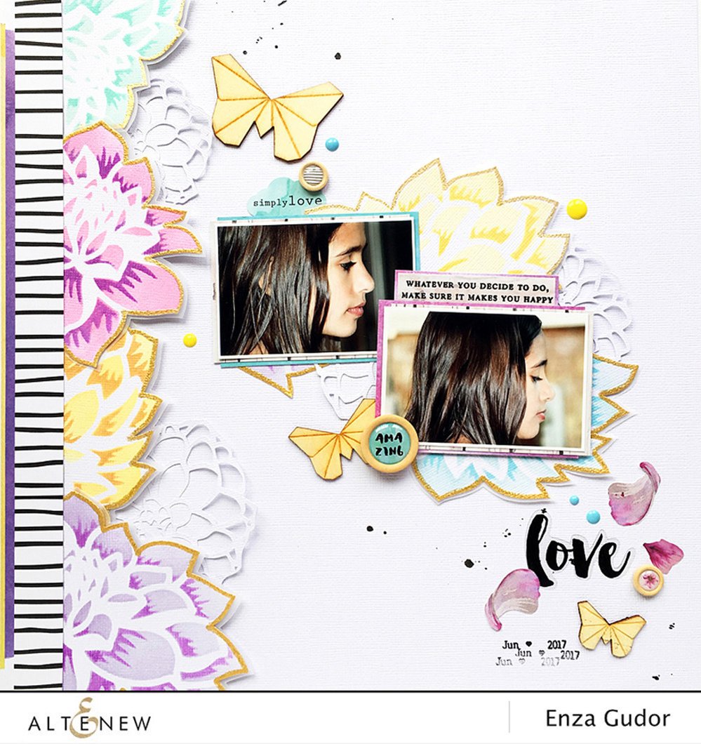 Layered Kaleidoscope A - Stencil