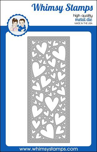 Slimline Hearts Background - Die Set Slimline Hearts Background - Die Set