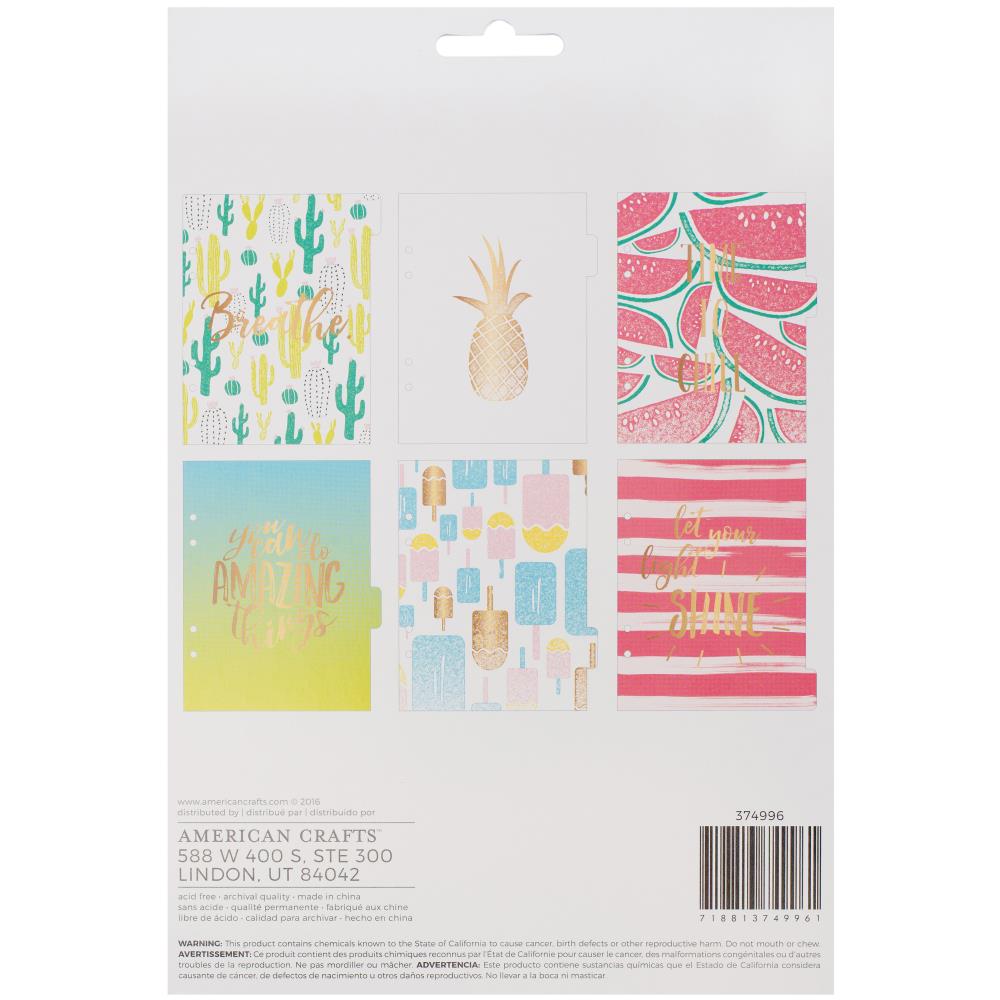 Tabbed Dividers - Memory Planner Binder - American Crafts
