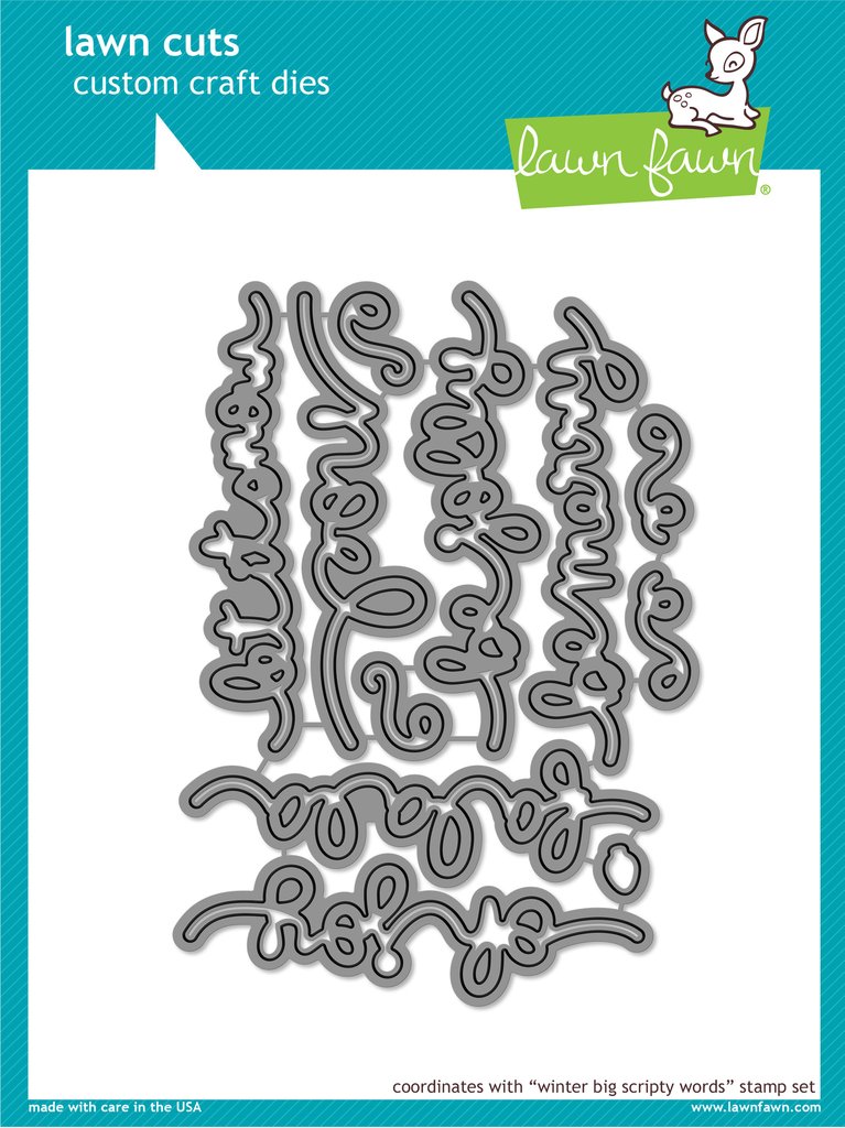 Winter Big Scripty Words- lawn cuts Winter Big Scripty Words- lawn cuts