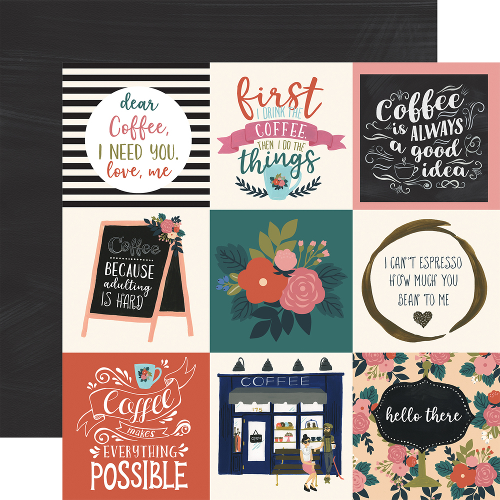 4x4 Journaling Cards - Coffee - Echo Park