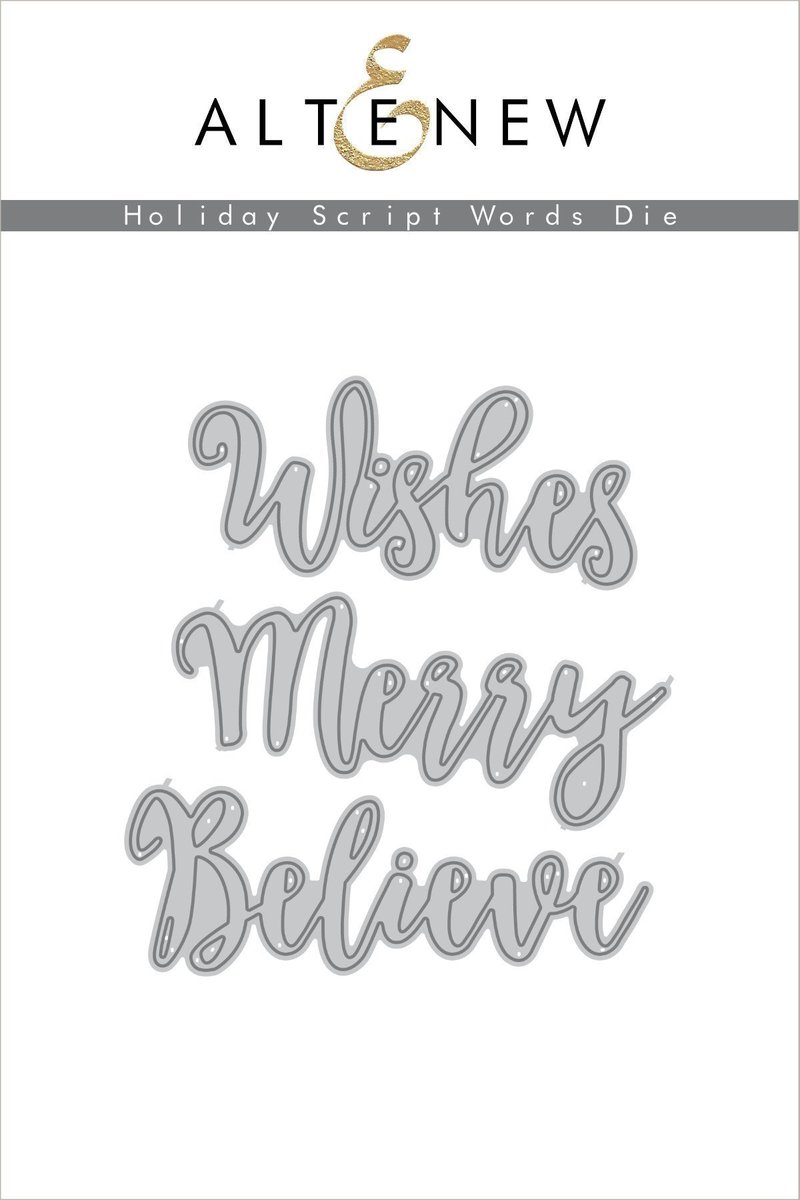Holiday Script Words - Die Set