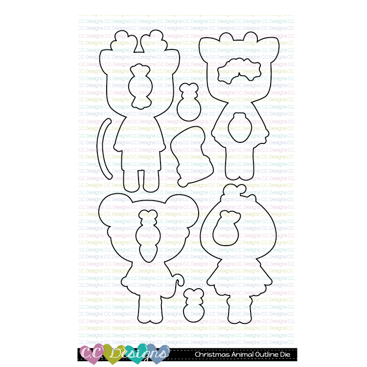 Christmas Animal - Outline Metal Die