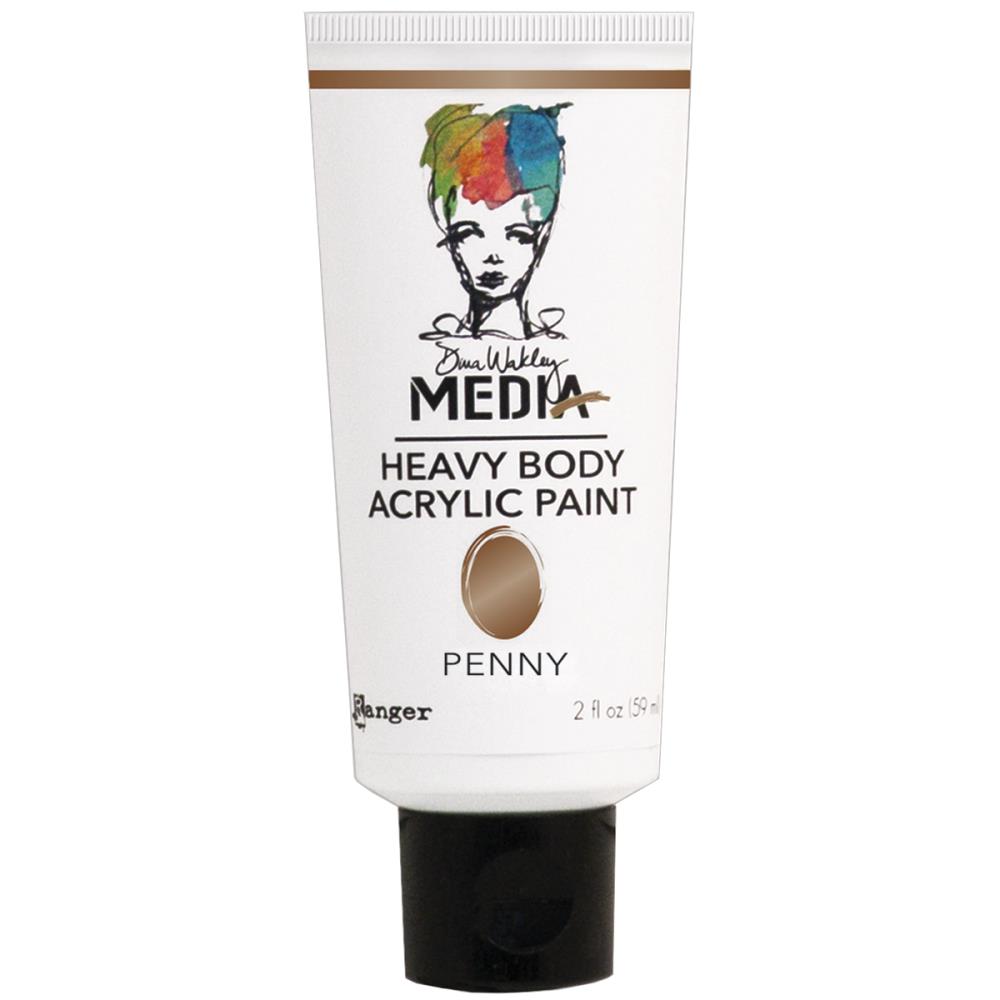 Penny - Dina Wakley Media Heavy Body Acrylic Paint 2oz Penny - Dina Wakley Media Heavy Body Acrylic Paint 2oz