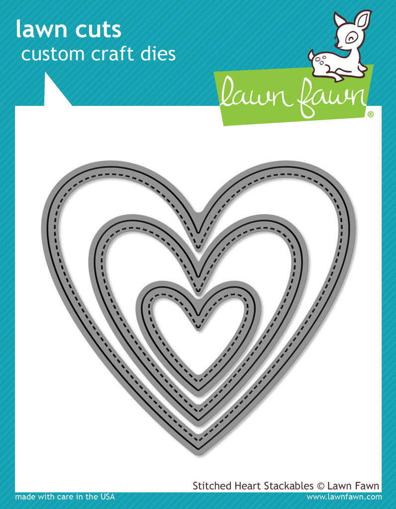 stitched heart stackables- lawn cuts