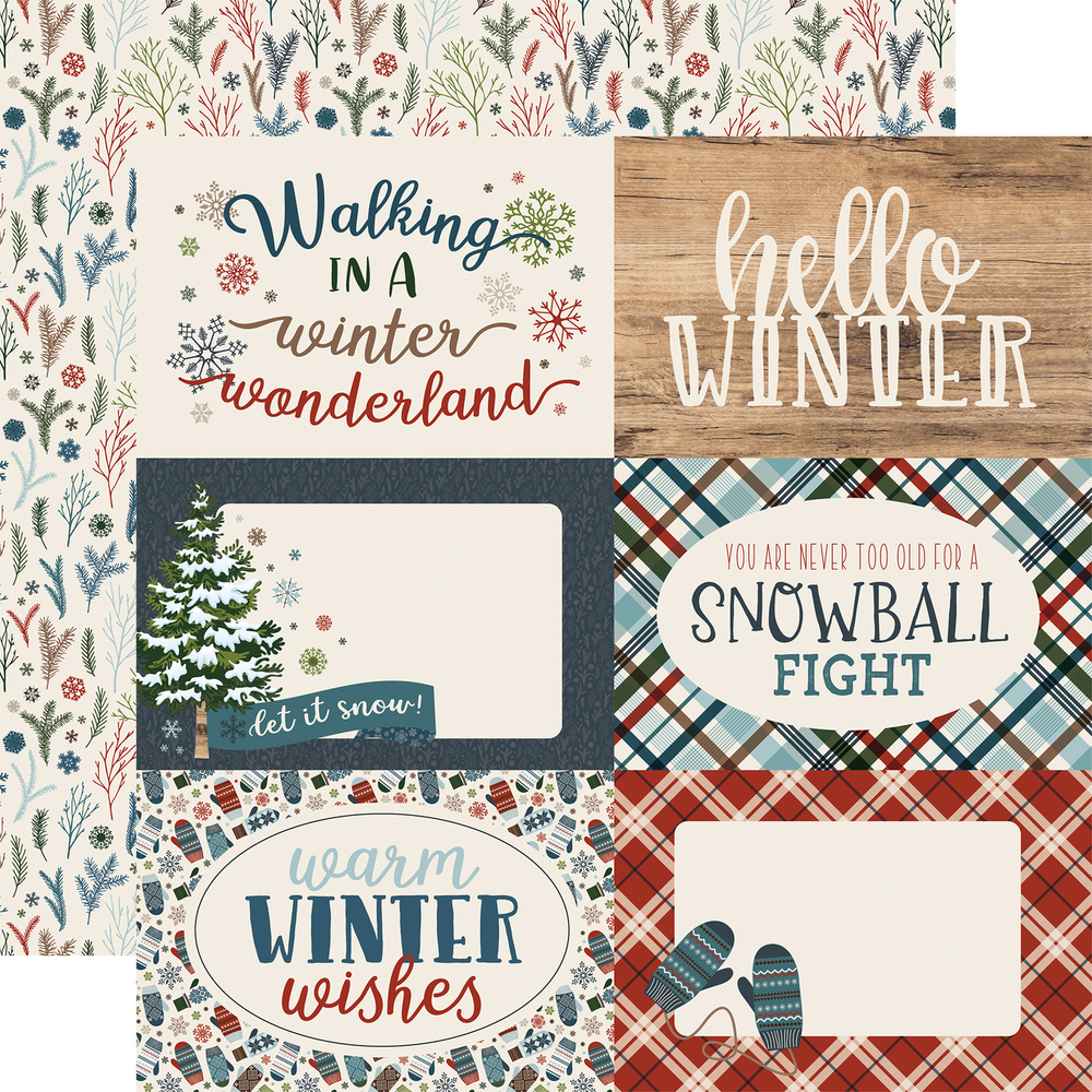 4x6 Journaling Cards - Let it Snow - Carta Bella