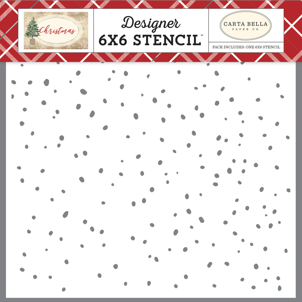 Sleigh Ride 6x6 Stencil - Carta Bella Sleigh Ride 6x6 Stencil - Carta Bella