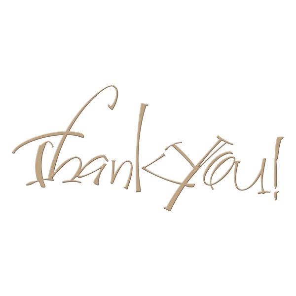Thank You - Spellbinders Glimmer Hot Foil Plate Thank You - Spellbinders Glimmer Hot Foil Plate