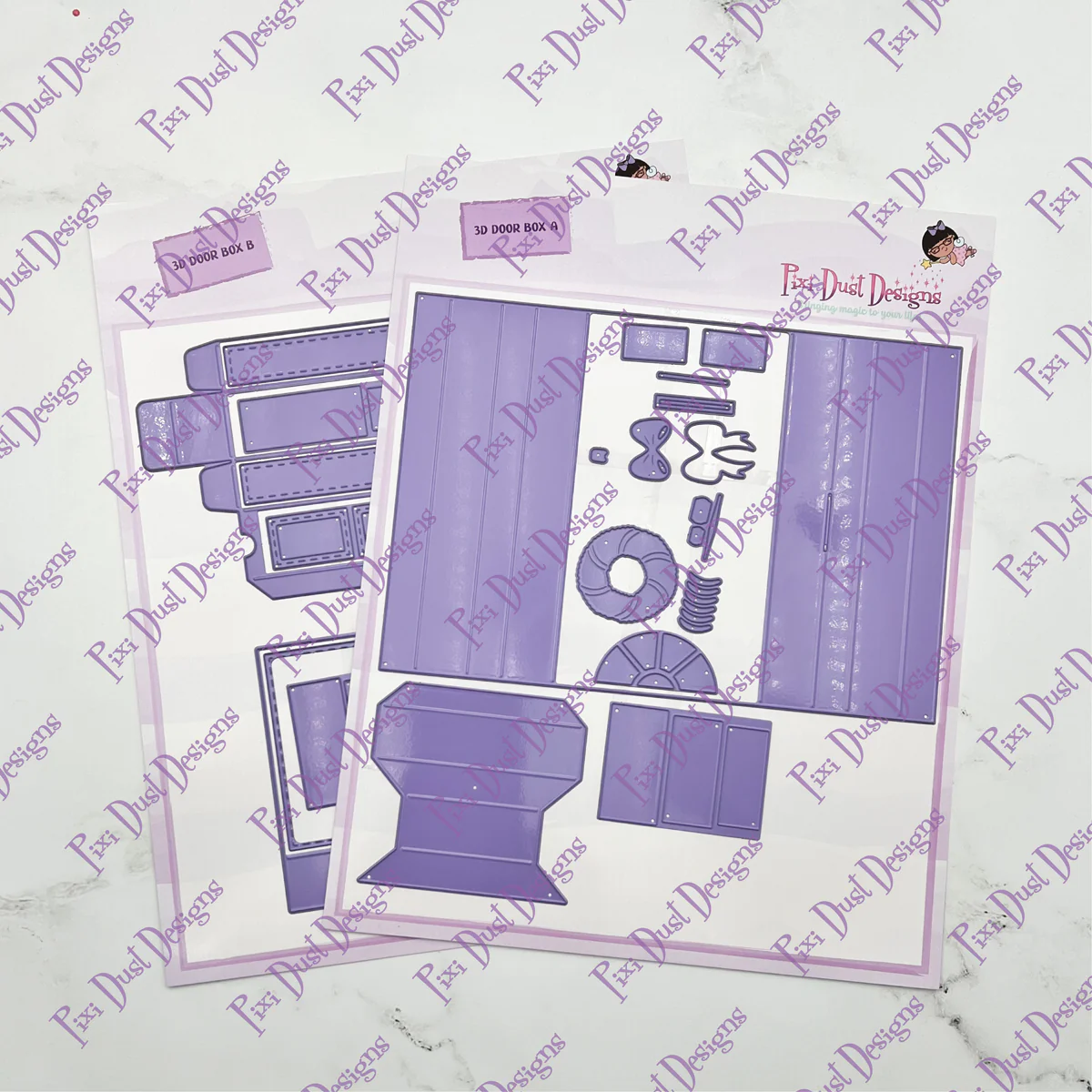 3D Door Box Die A&B - Pixi Cuts 3D Door Box Die A&B - Pixi Cuts