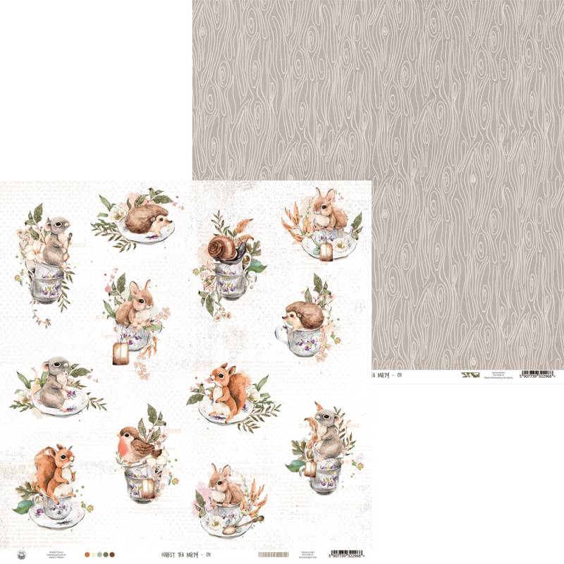 Paper 01 - 12"x12" - Forest Tea Party