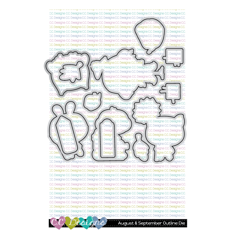 August & September - Outline Metal Die August & September - Outline Metal Die