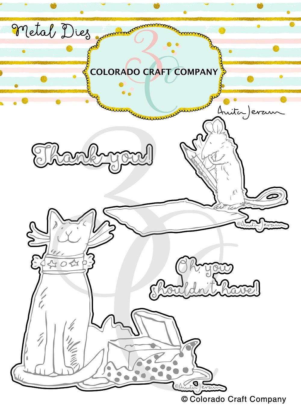 Thank You Kindly - Anita Jeram - Die Set
