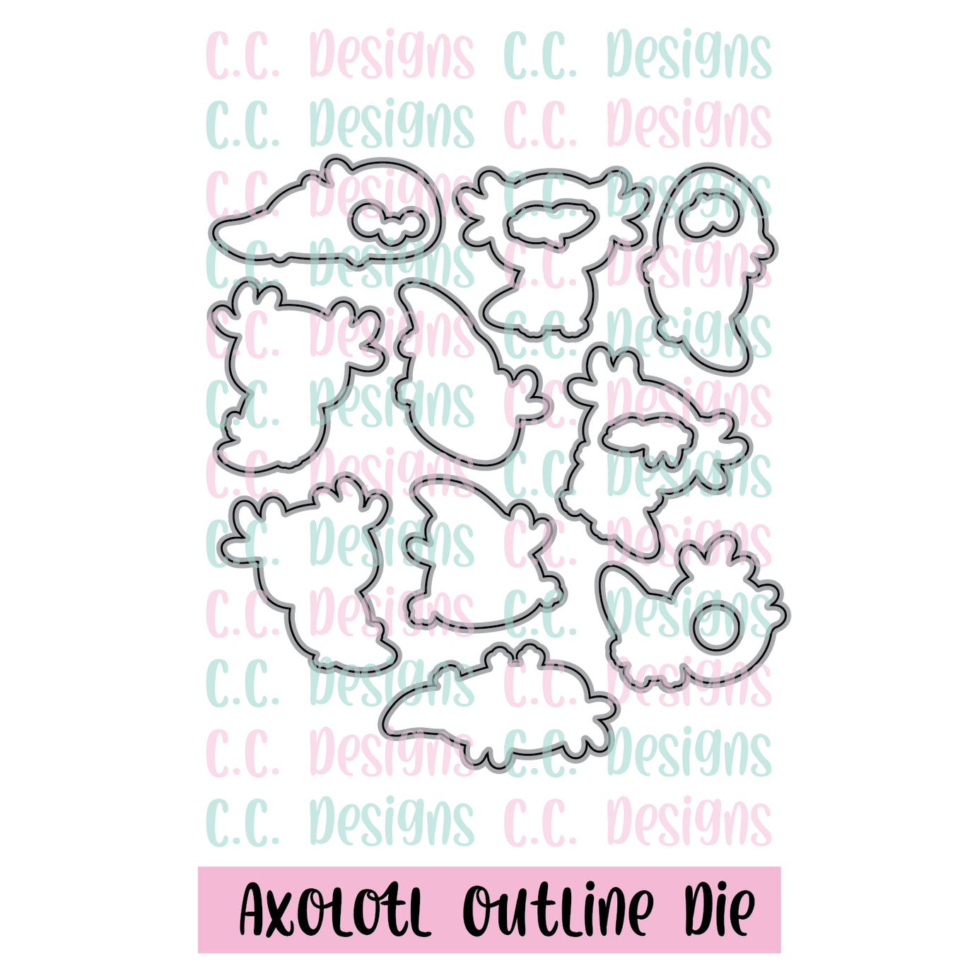 Axolotl - Outline Metal Die Axolotl - Outline Metal Die