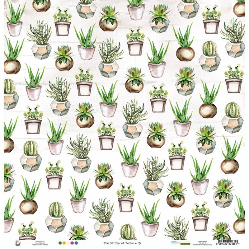 Paper 05 - 12"x12" - The Garden of Books