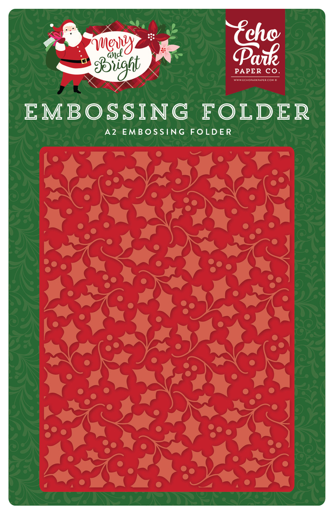 Holly Branch Embossing Folder - Echo Park Holly Branch Embossing Folder - Echo Park