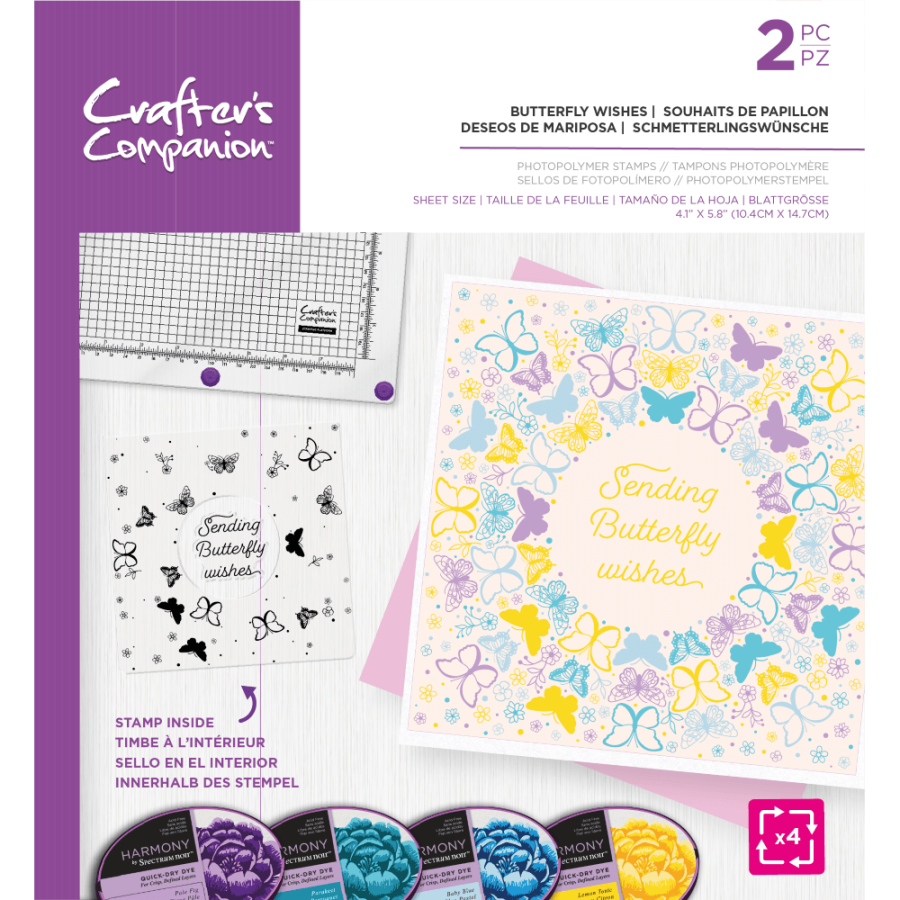 Butterfly Wishes - Rotating Clearstamp - Crafter's Companion