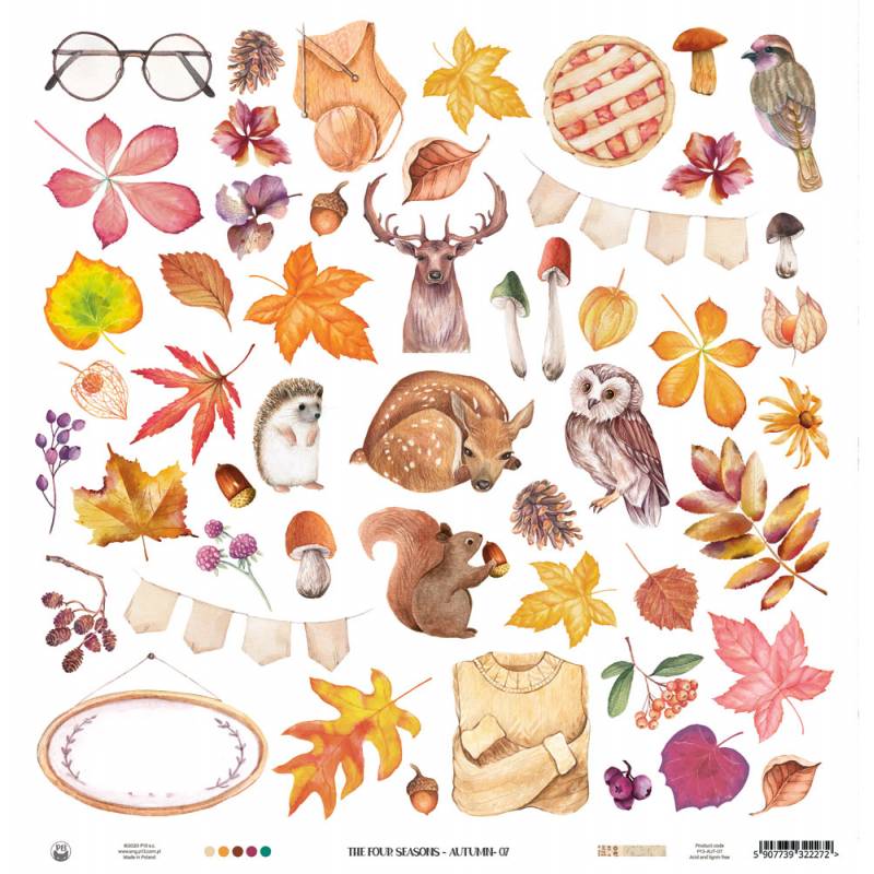 Paper 07 - 12"x12" - The Four Seasons - Autumn