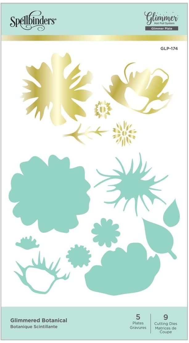 Glimmered Botanical - Spellbinders Glimmer Hot Foil Plate und Die Set Glimmered Botanical - Spellbinders Glimmer Hot Foil Plate und Die Set