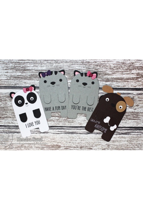 Cute Animals Add On Bookmark - Die Set