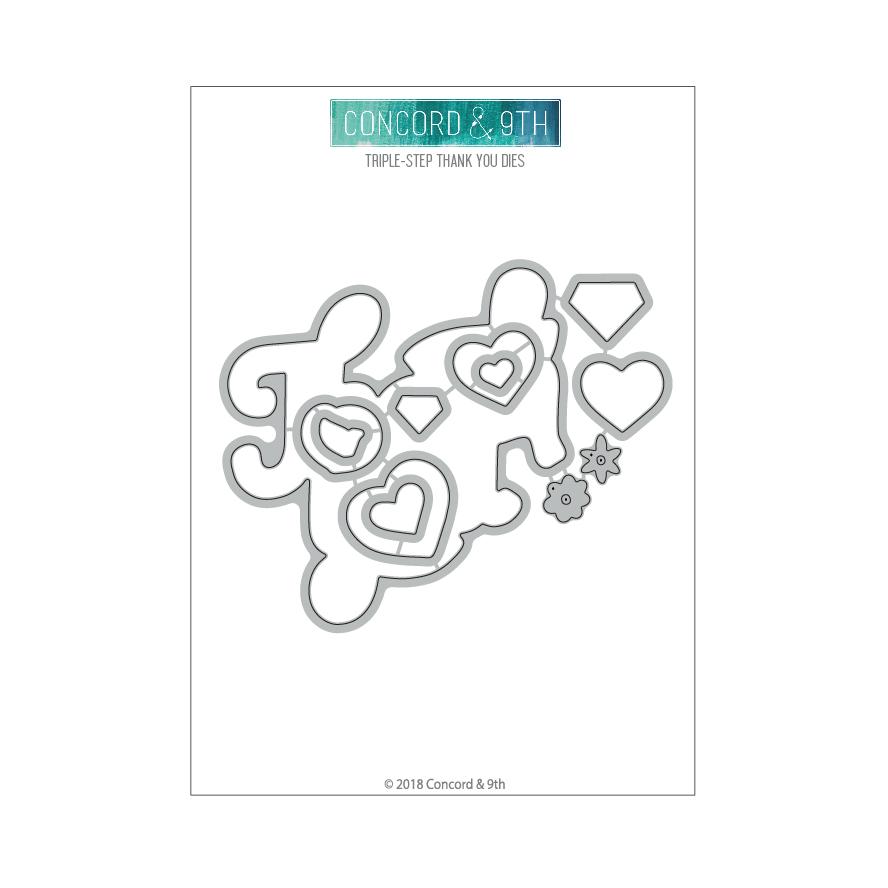 Triple-Step Thank You - Dies