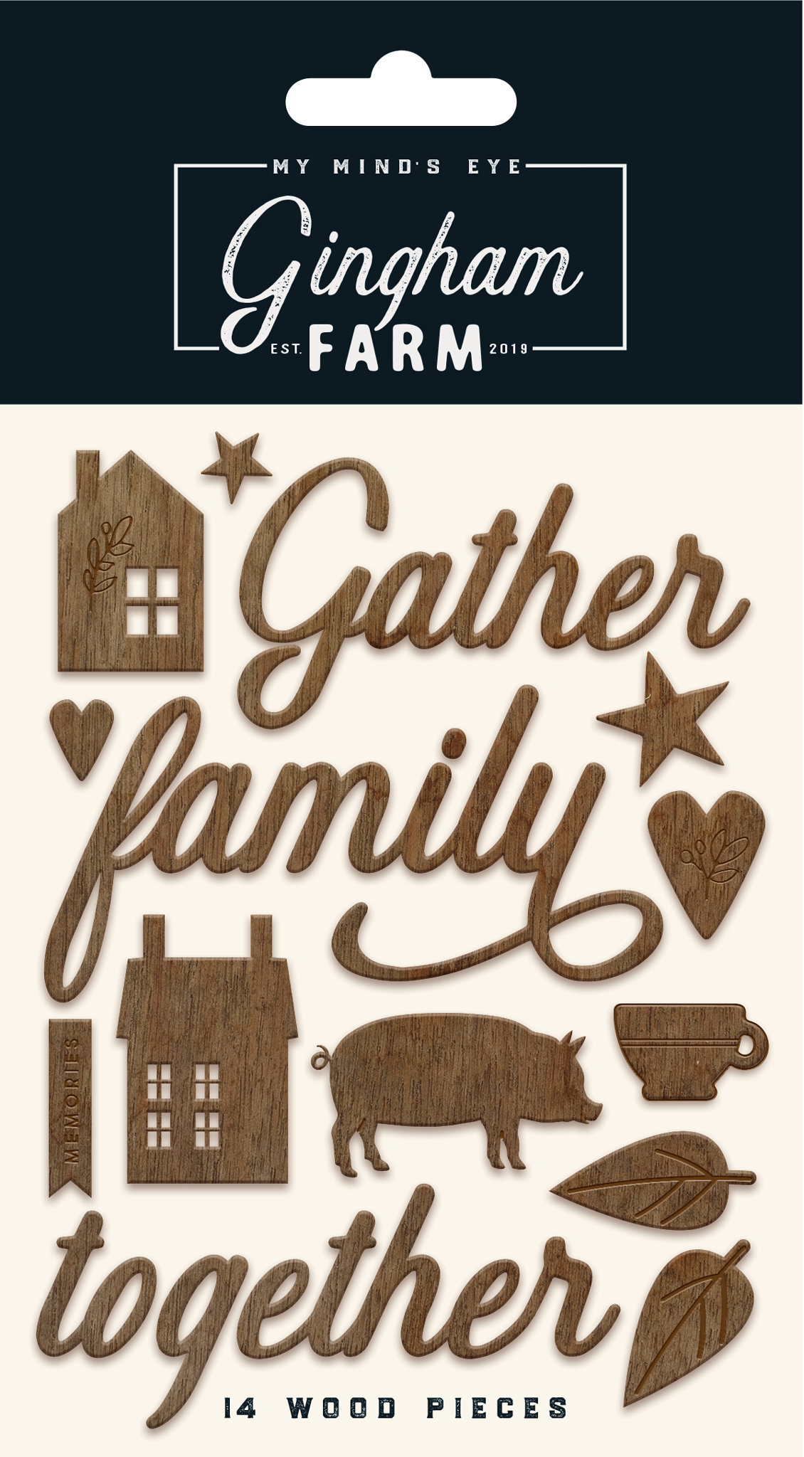 Wood Shapes - Gingham Farms Collection - My MindÂ´s Eye