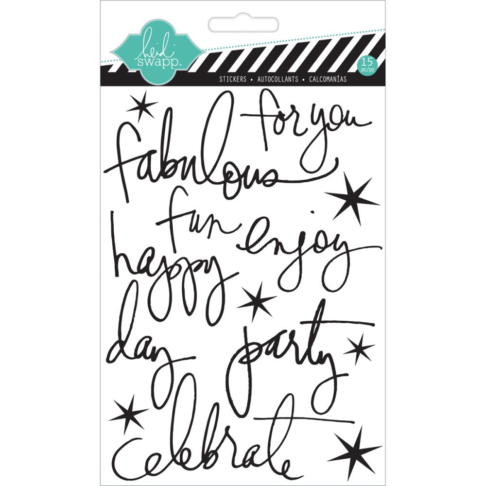Celebrate - Buzz Words Epoxy Stickers - Heidi Swapp Celebrate - Buzz Words Epoxy Stickers - Heidi Swapp