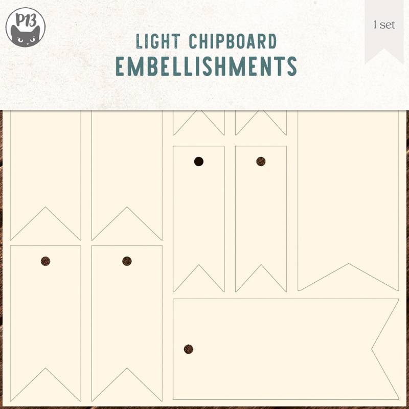 Collection Tags 02 - Light Chipboard Embelishments