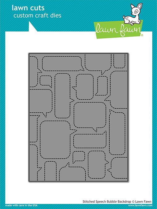 Stitched Speech Bubble Backdrop - lawn cuts