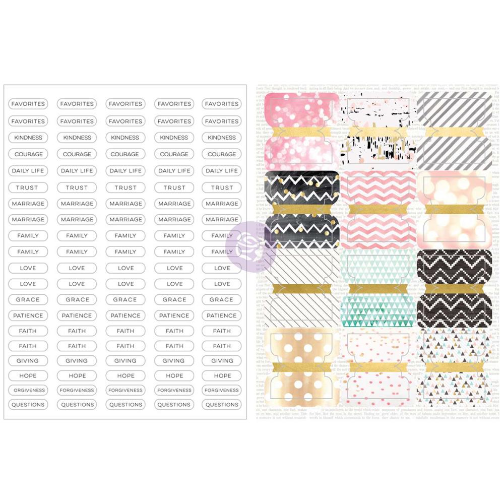 Journal Ephemera & Stickers- W/Word Labels