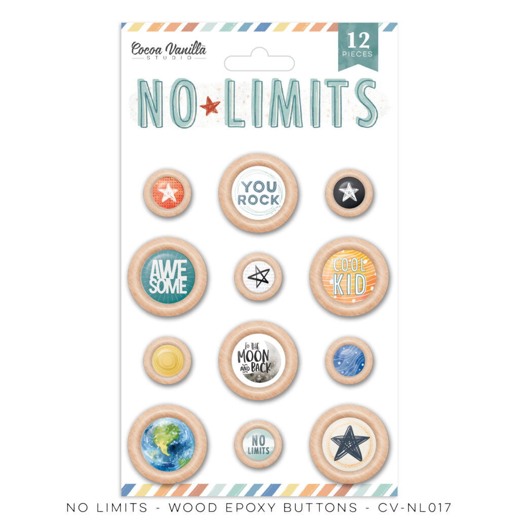 Wood Epoxy Buttons - No Limits