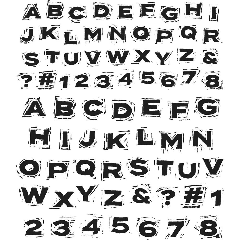 Blockprint - Tim Holtz Cling Stamps Blockprint - Tim Holtz Cling Stamps