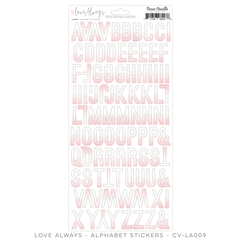 Alphabet Stickers - Love Always