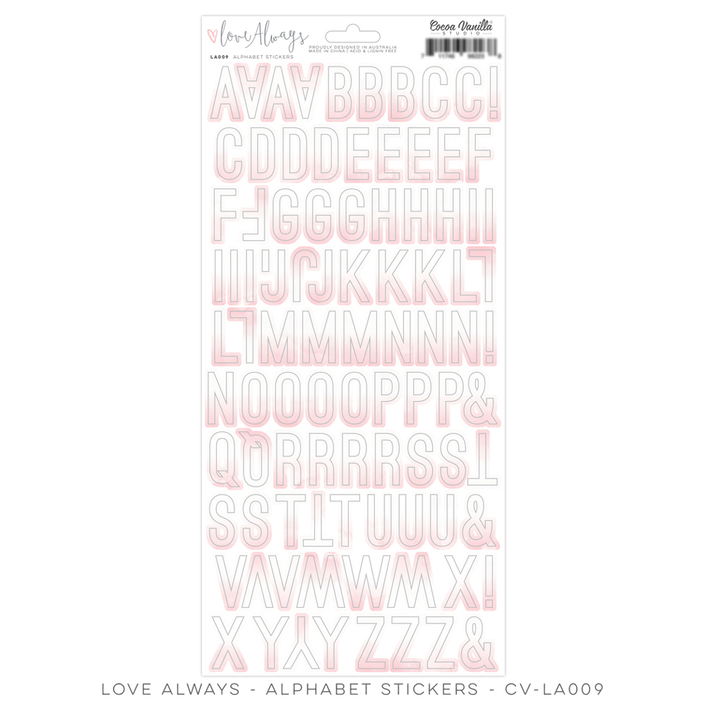 Alphabet Stickers - Love Always Alphabet Stickers - Love Always