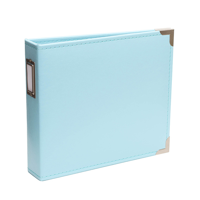 Baby Blue - Classic Faux Leather D-Ring Album Project Life Album - 8"x 8"
