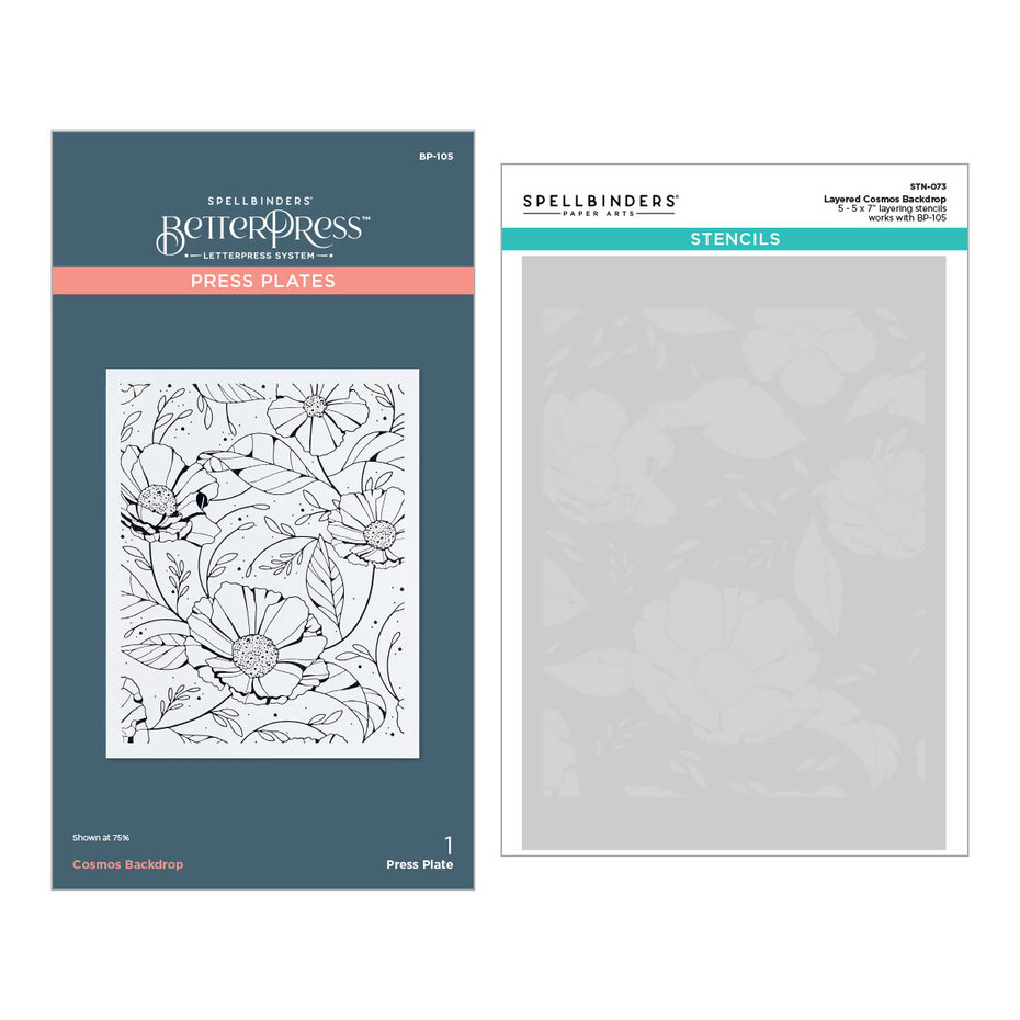 Cosmos Backdrop and Stencil Bundle - BetterPress