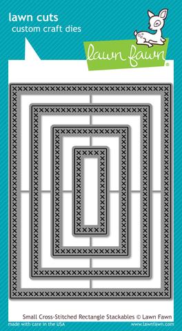 Small Cross-Stitched Rectangle Stackables - lawn cuts