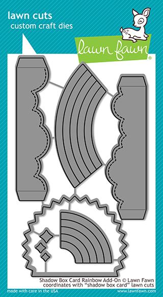Shadow Box Card Rainbow Add-On - lawn cuts