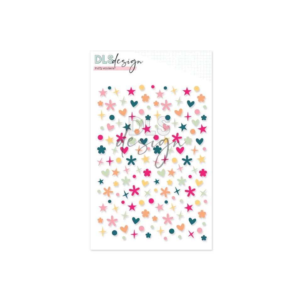 Puffy Stickers Shapes - Eleven Shades Of Happiness Puffy Stickers Shapes - Eleven Shades Of Happiness