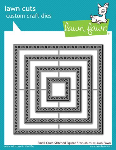 Small Cross-Stitched Square Stackables- lawn cuts