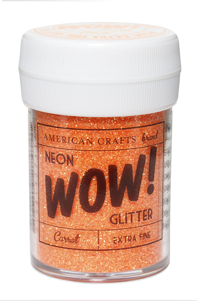 American Crafts - WOW! - Extra Fine Glitter Neon - Carrot
