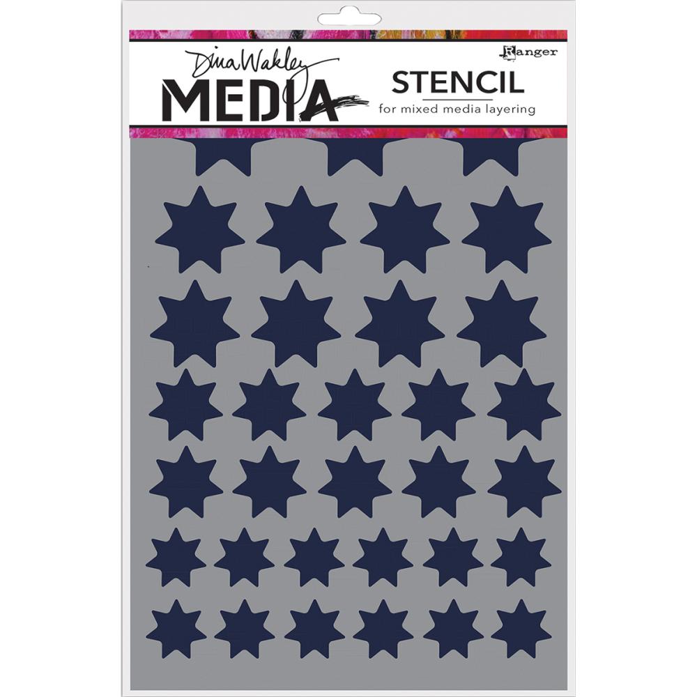 Variegated Stars - Dina Wakley Media Stencils - 9"X6" Variegated Stars - Dina Wakley Media Stencils - 9"X6"