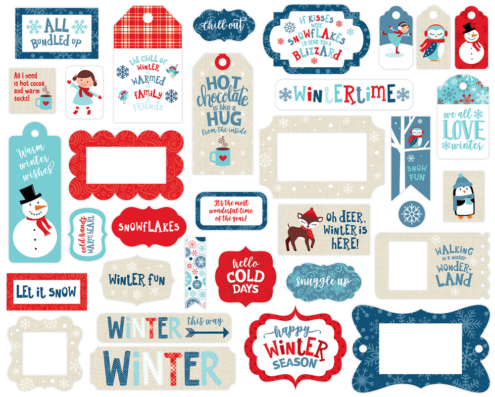 Frames & Tags Ephemera - Celebrate Winter - Echo Park Frames & Tags Ephemera - Celebrate Winter - Echo Park