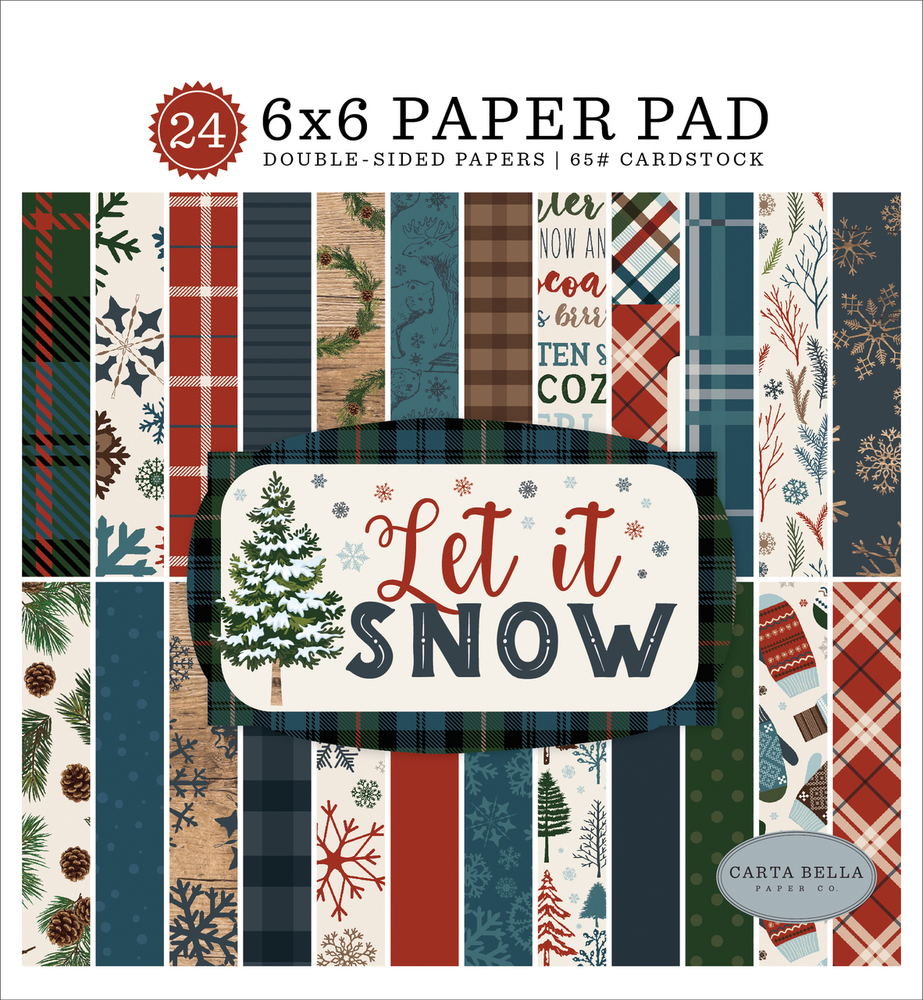 6x6 Paper Pad - Let it Snow - Carta Bella 6x6 Paper Pad - Let it Snow - Carta Bella