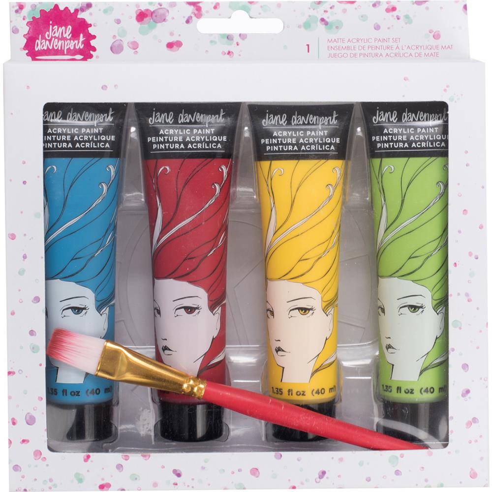 Bright Primary - Acrylic Paint Kit 6/Pkg - Jane Davenport