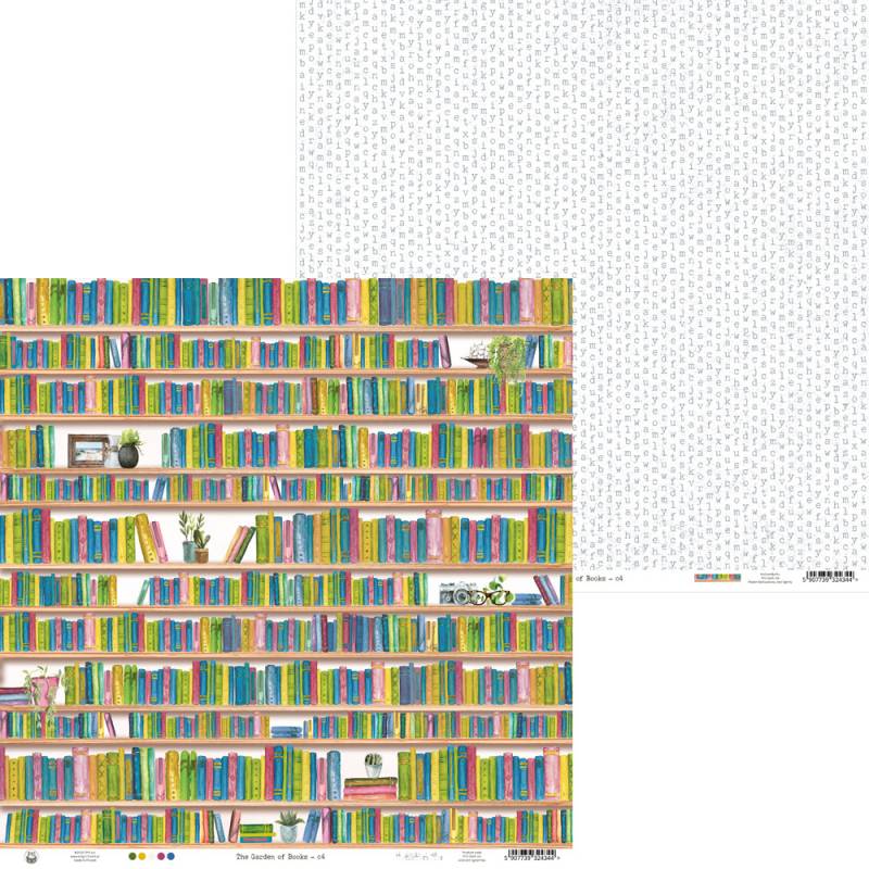 Paper 04 - 12"x12" - The Garden of Books