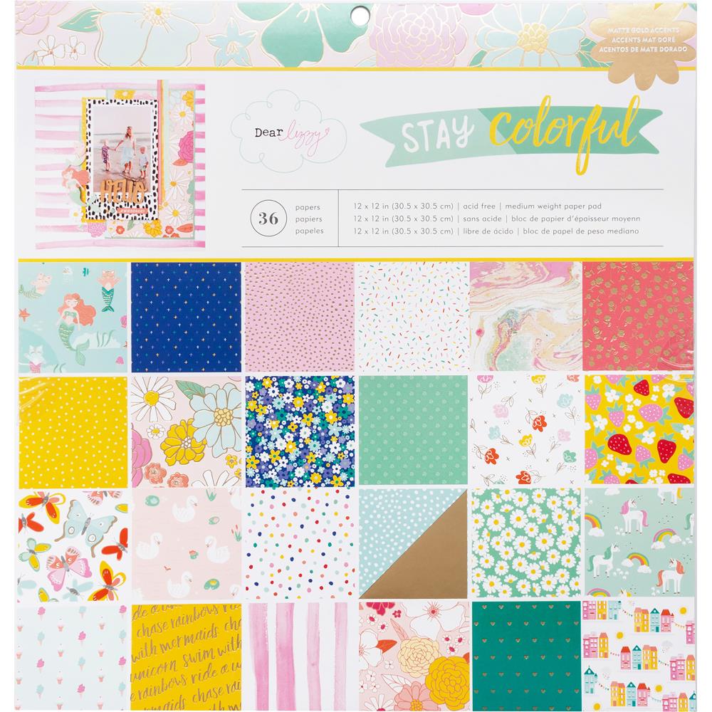 American Crafts Single-Sided Paper Pad 12x12 American Crafts Single-Sided Paper Pad 12x12