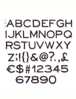 Alphanumeric Thin Tall â…œ" Tall - Sizzix Thinlits Dies By Tim Holtz