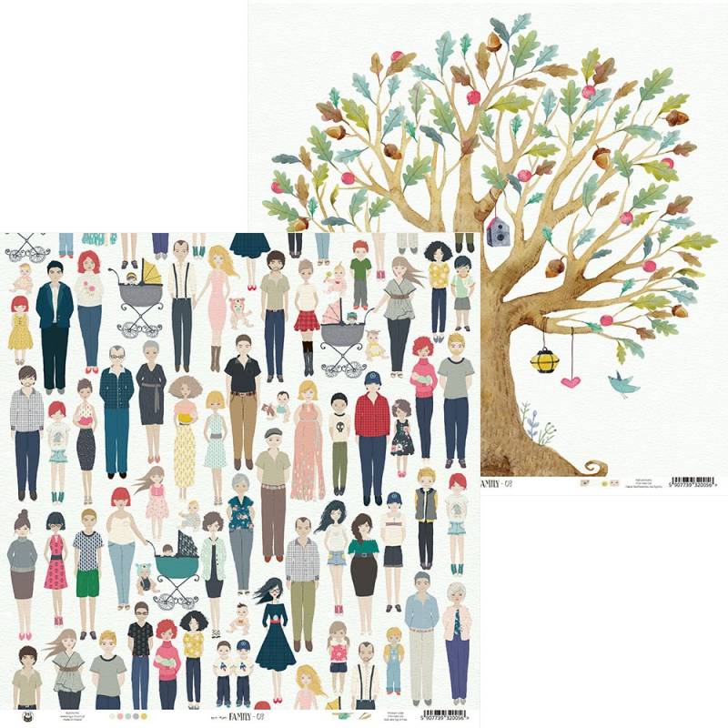 Paper 03 - We are Family - 12"x12"